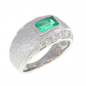 PT900 エメラルド リング 0.70CT