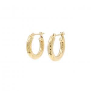 K18YG hoop earrings