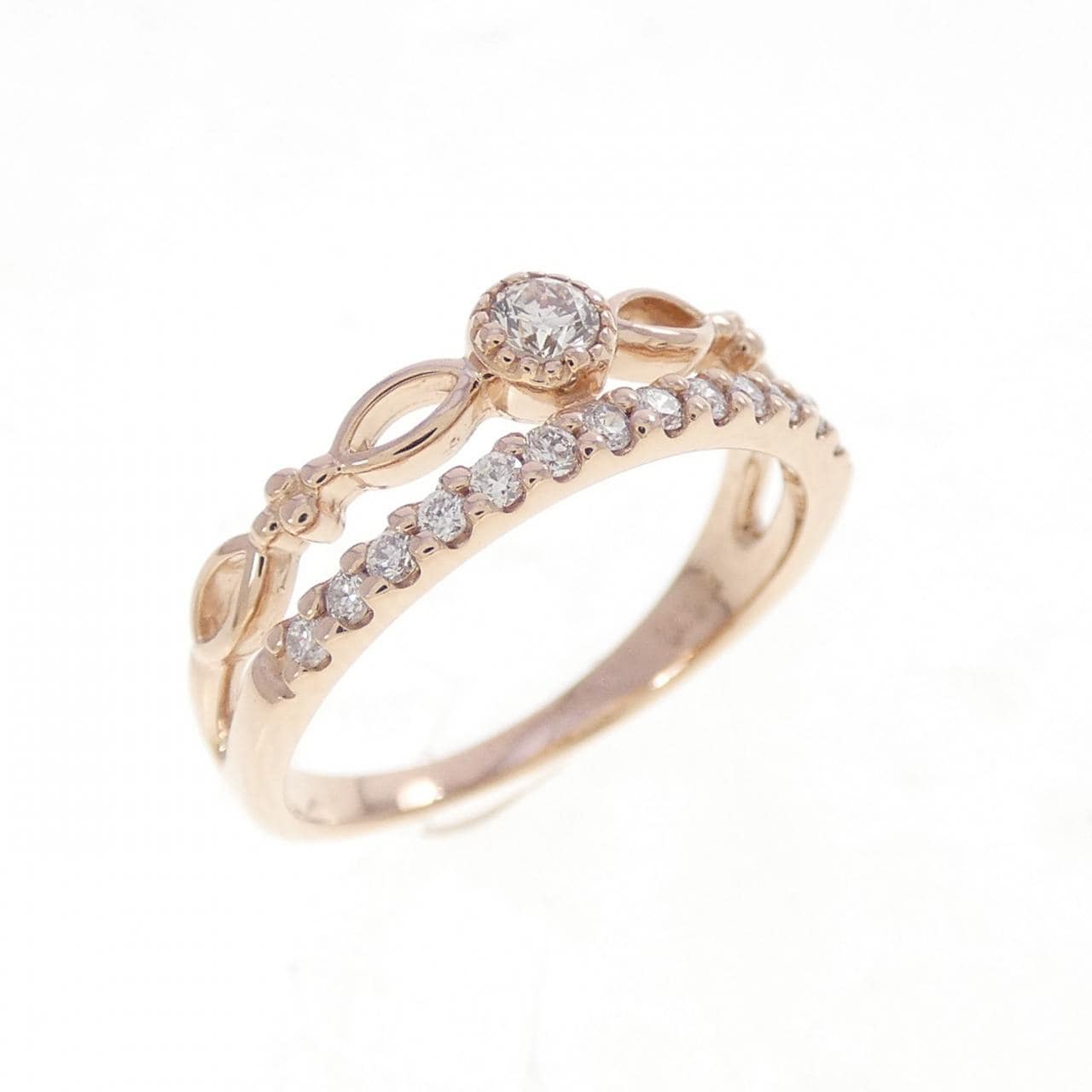 K10PG ダイヤモンド リング 0.13CT