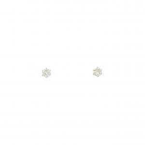PT900 ソリティア ダイヤモンド ピアス 0.10CT