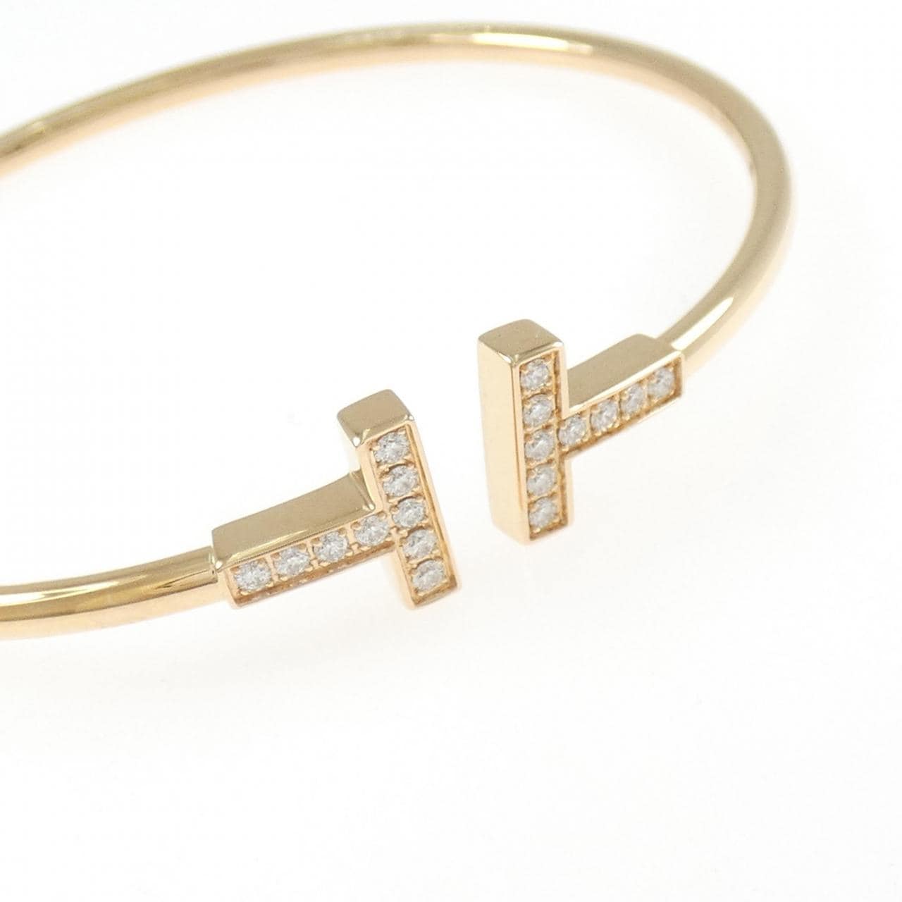 ティファニー Tワイヤー バングル 0.24CT