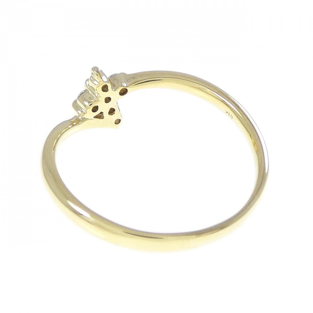 K18YG クロス ダイヤモンド リング 0.10CT