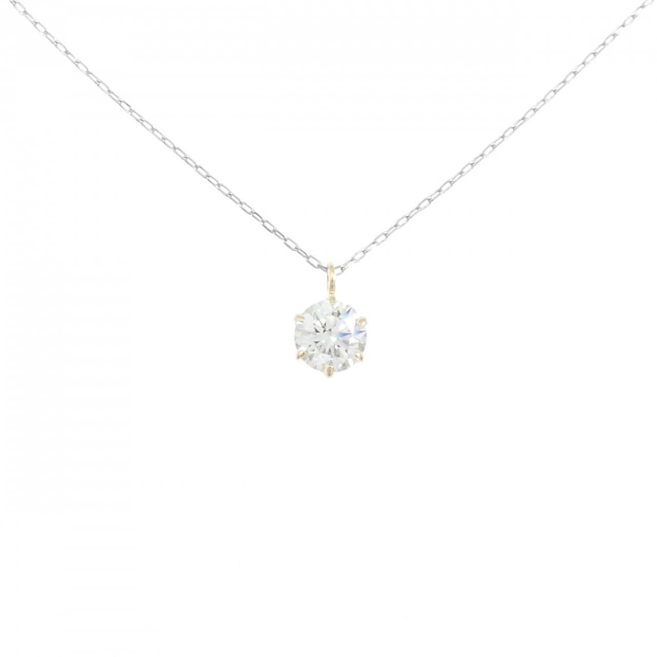K18YG/PT850 ダイヤモンド ネックレス 0.26CT E VVS1 3EXT