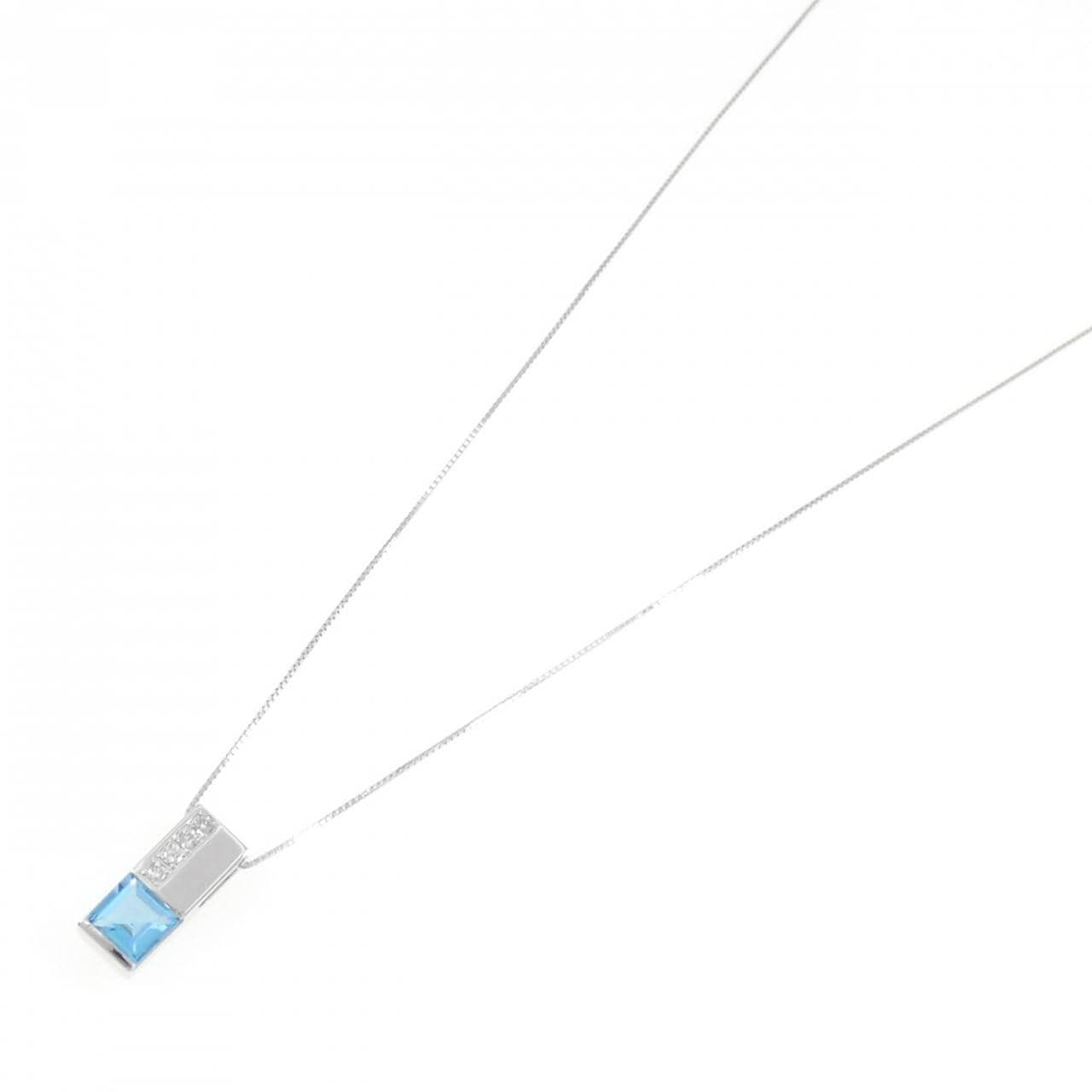 K18WG ブルートパーズ ネックレス 1.884CT
