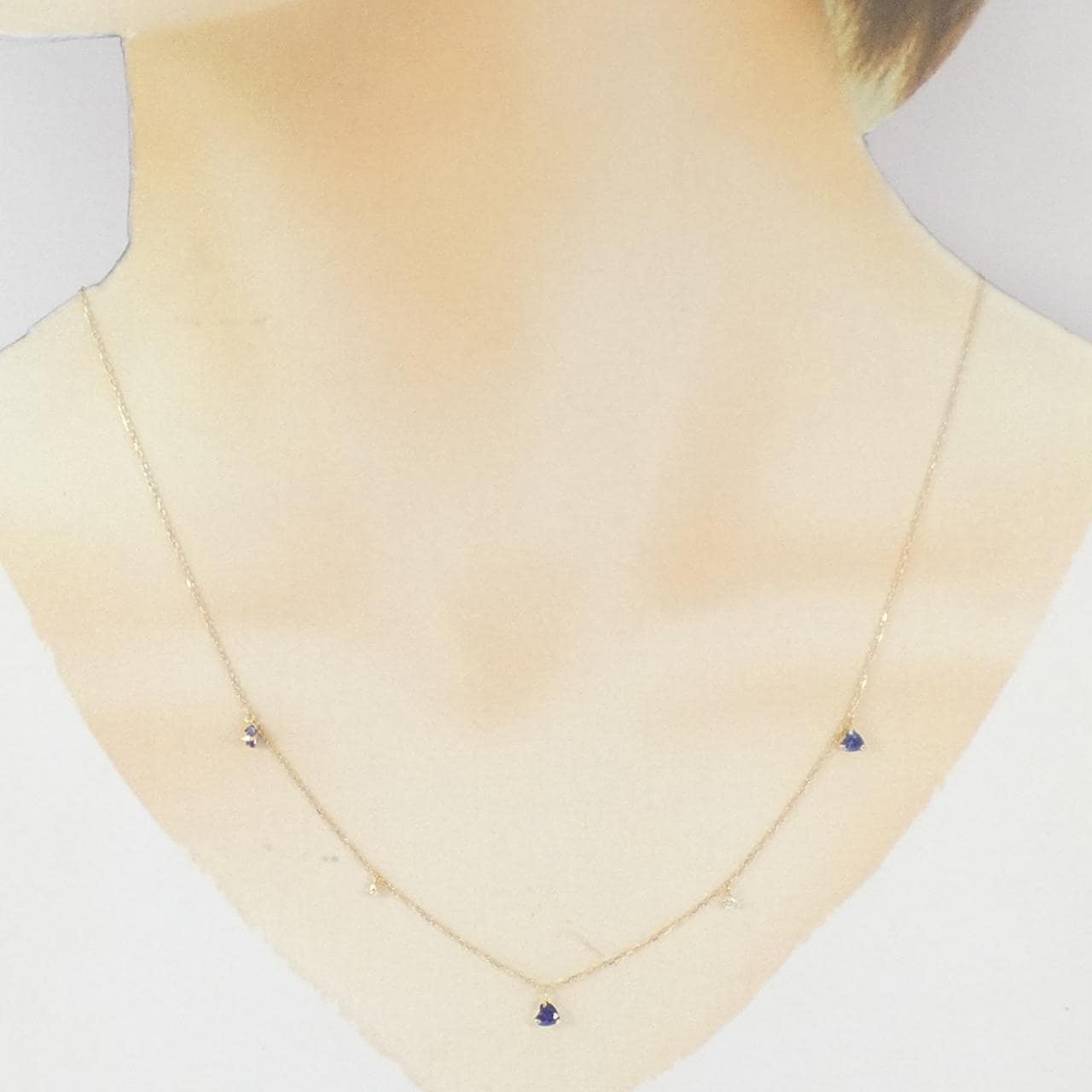 K18YG サファイヤ ネックレス