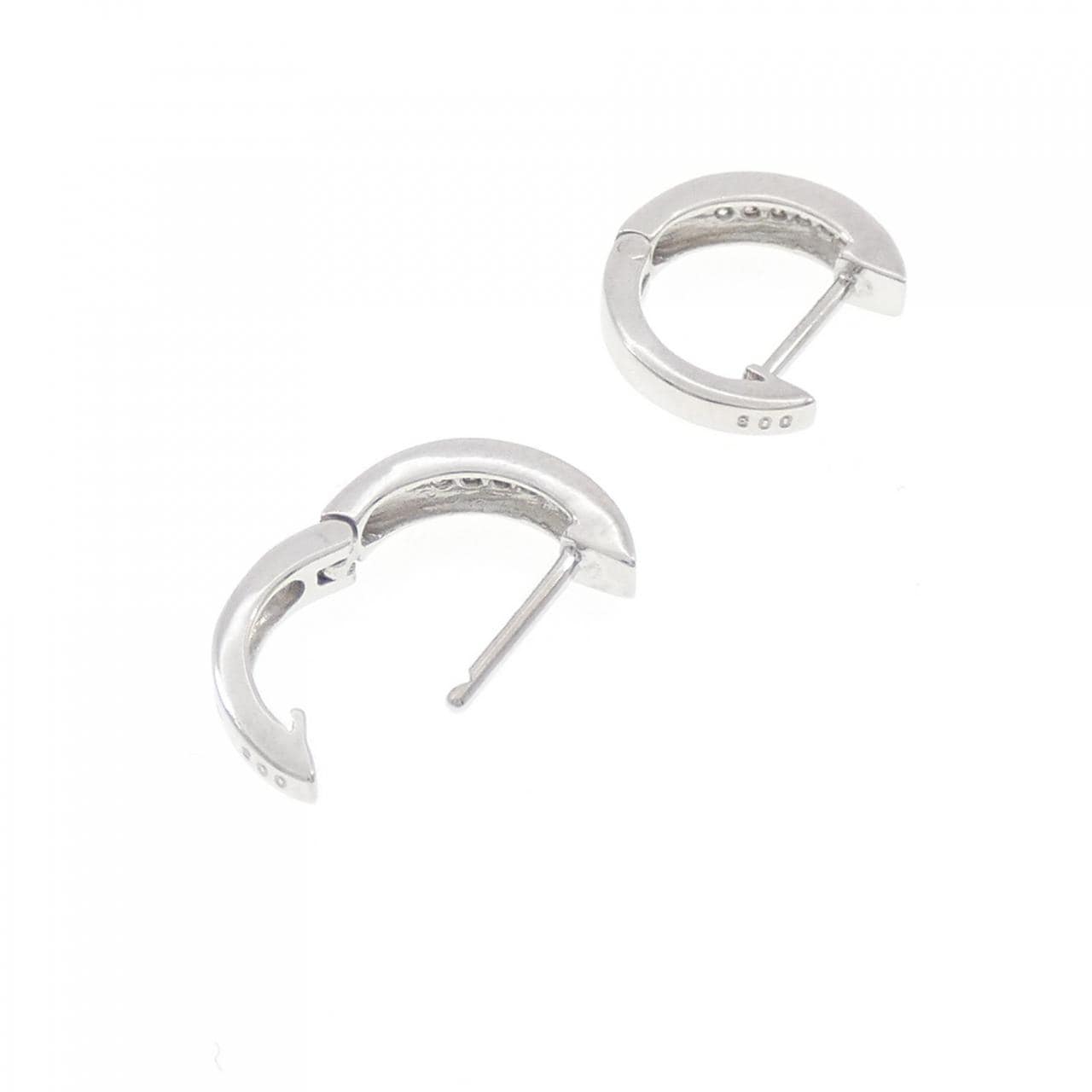 K18WG ダイヤモンド ピアス 0.06CT