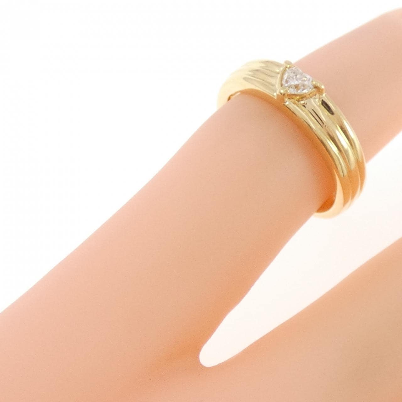 K18YG ダイヤモンド ピンキーリング 0.100CT