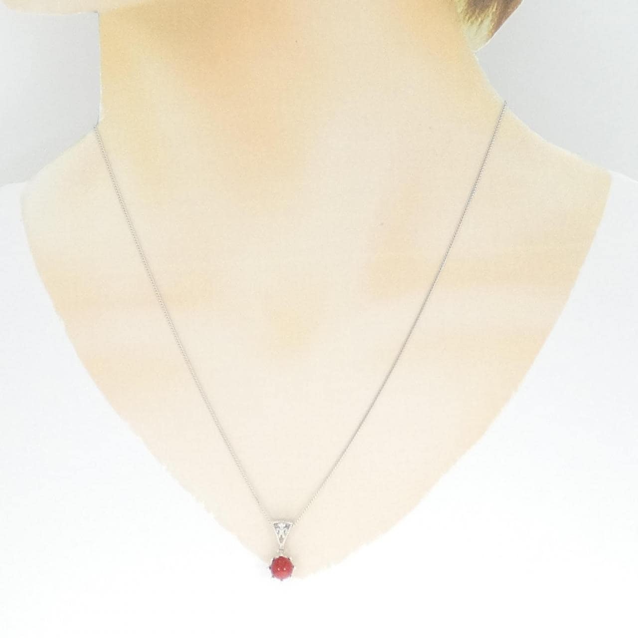 K14WG/K18WG coral necklace