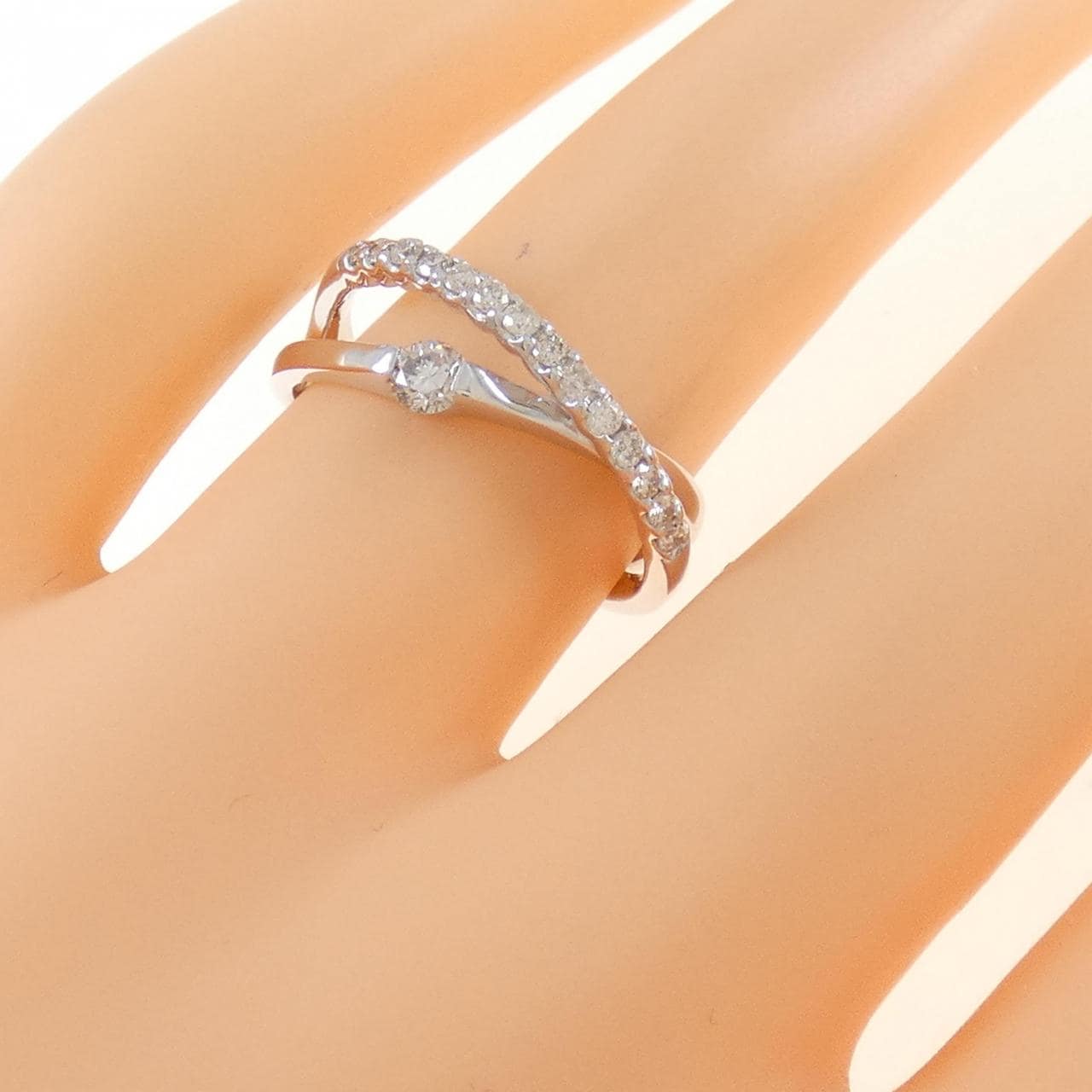 K18WG ダイヤモンド リング 0.30CT