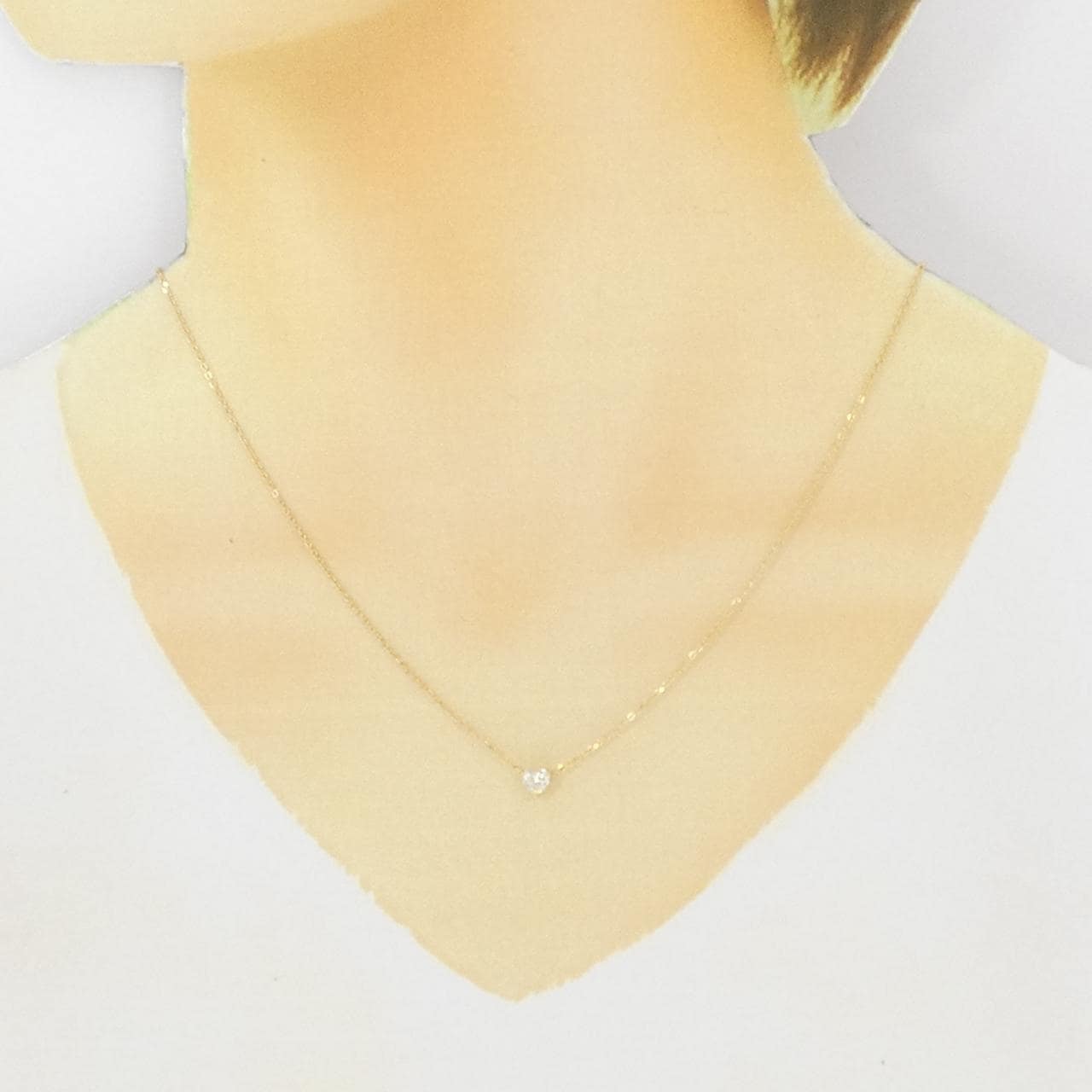 K18YG ハートダイヤモンド ネックレス 0.332CT