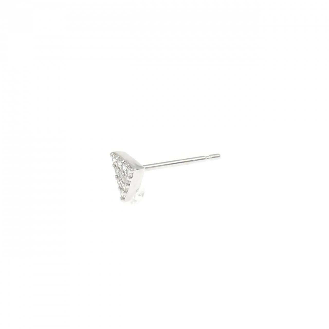 K18WG ダイヤモンド ピアス 0.05CT 片耳