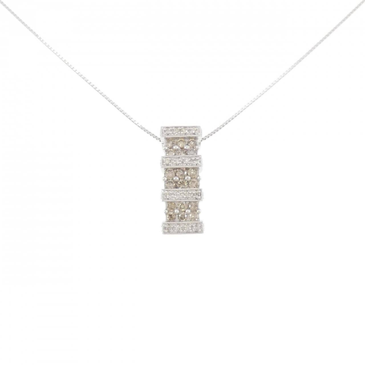 K18WG ダイヤモンド ネックレス 1.00CT