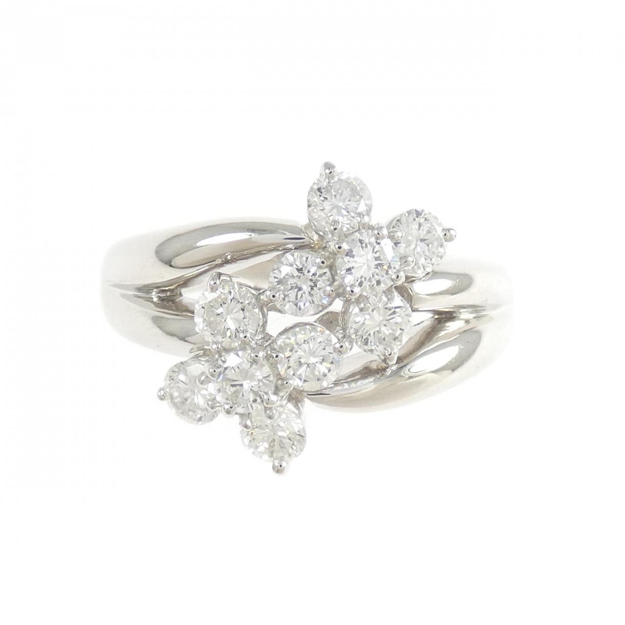 PT900 フラワー ダイヤモンド リング 1.00CT