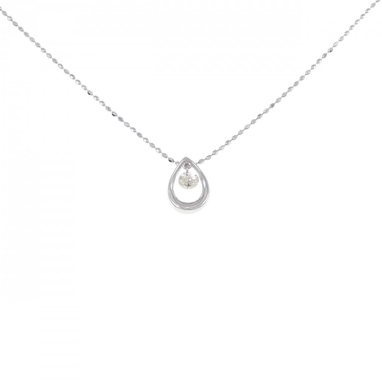 K18WG ダイヤモンド ネックレス 0.10CT
