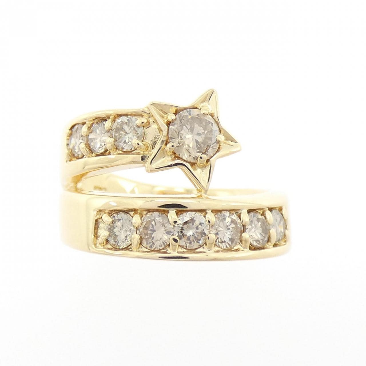 K18YG スター ダイヤモンド リング 1.00CT