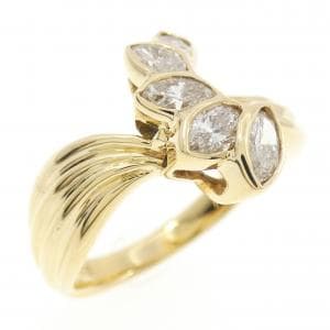K18YG ダイヤモンド リング 0.57CT