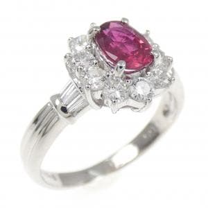 PT900 ルビー リング 0.65CT