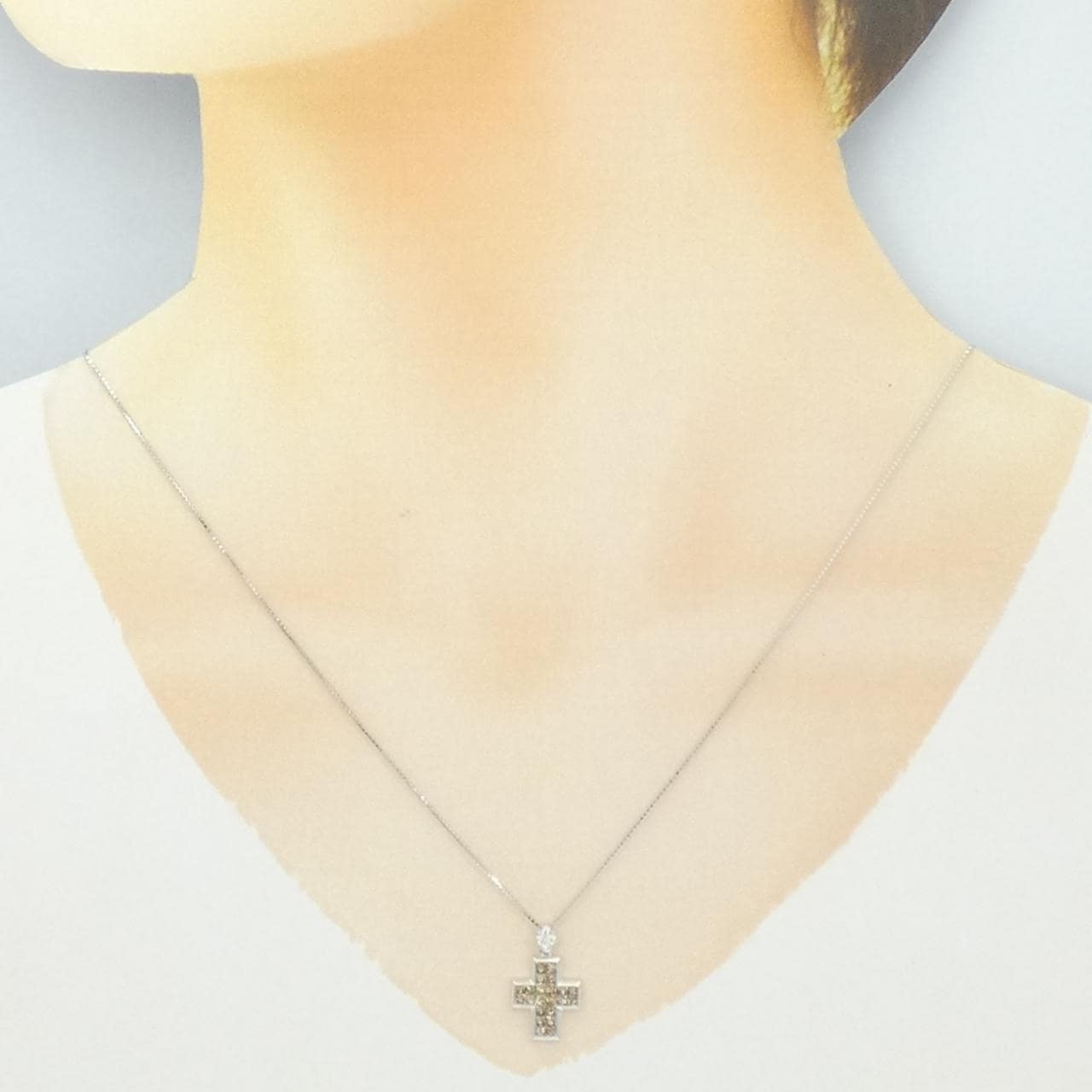 K18WG ダイヤモンド ネックレス