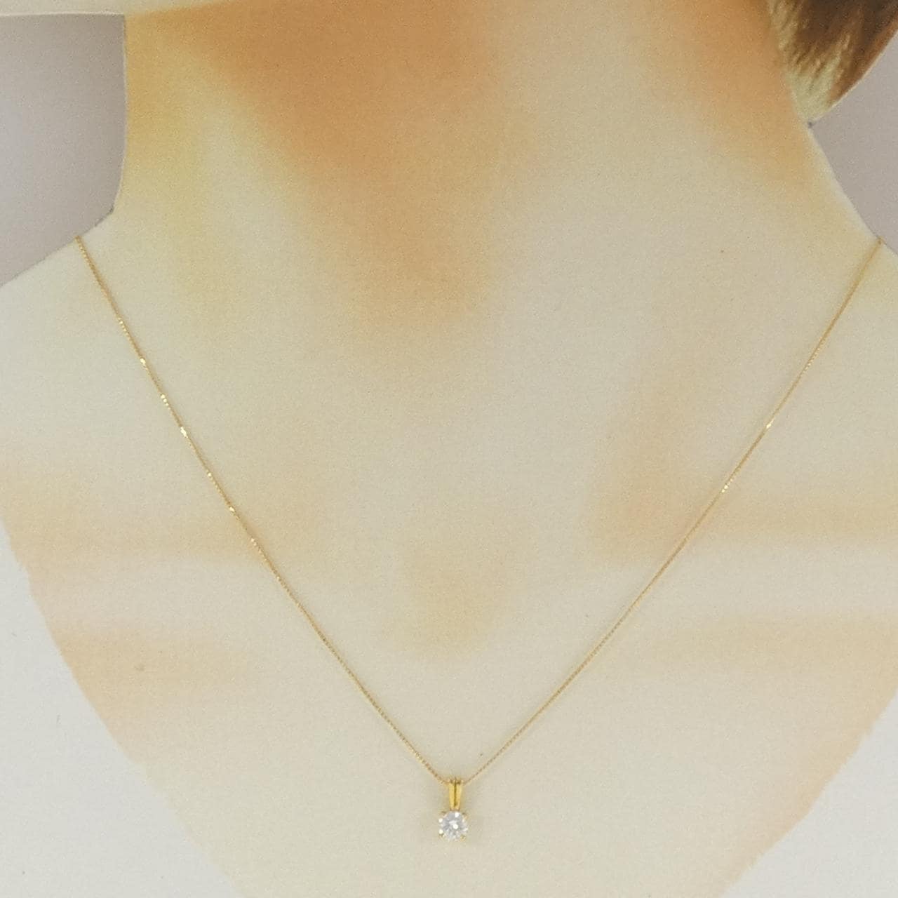 18KTYG/K18YG ダイヤモンド ネックレス 0.26CT