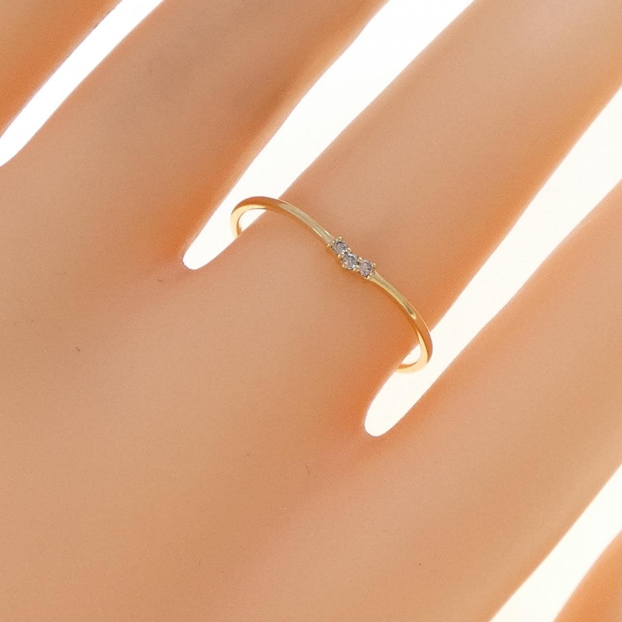K18YG ダイヤモンド リング 0.03CT
