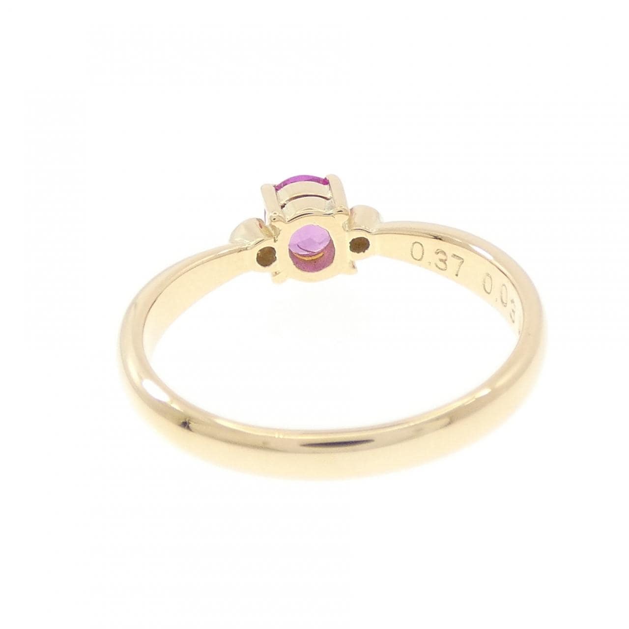 K18YG サファイヤ リング 0.37CT