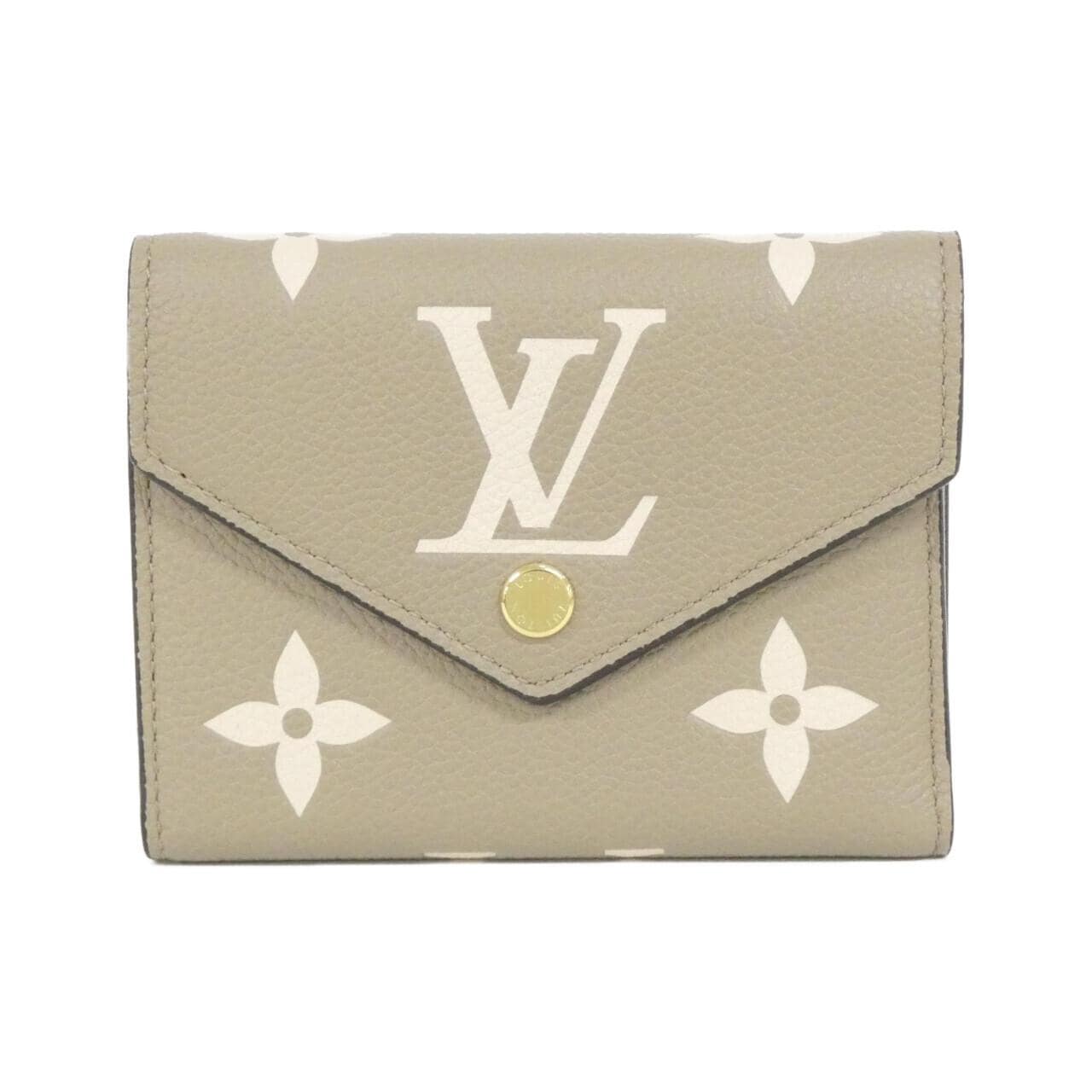 LOUIS VUITTON雙色Monogram Empreinte Portefeuille Victorine M81861 皮夾