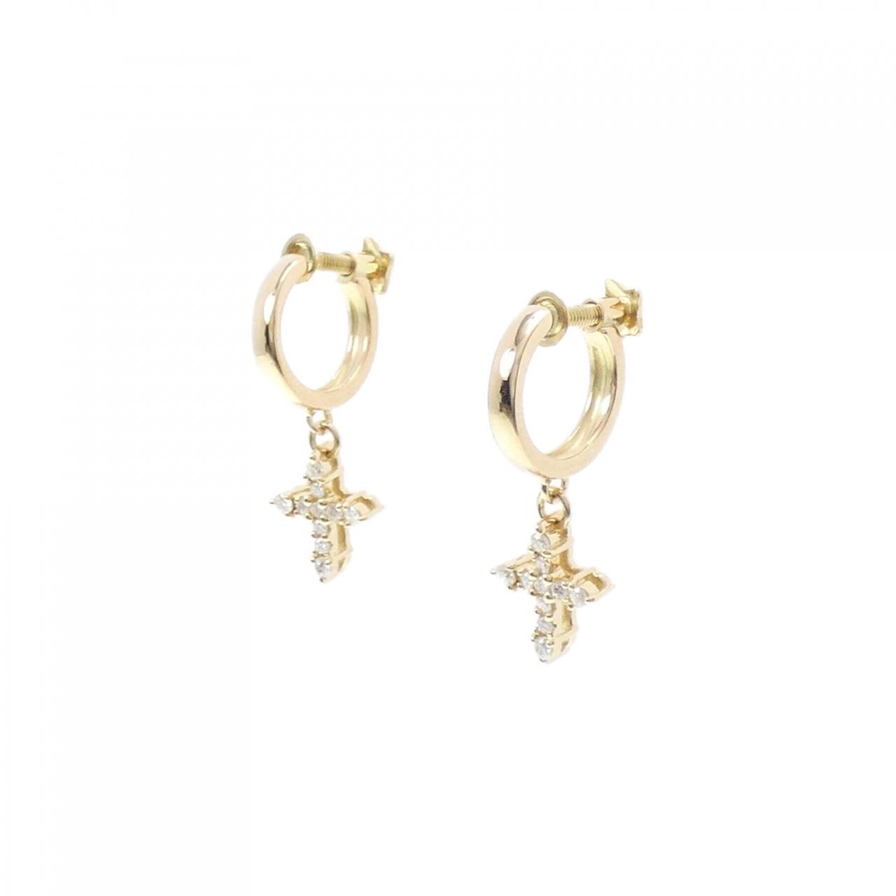 STAR JEWELRY Cross Diamond Earrings 0.16CT