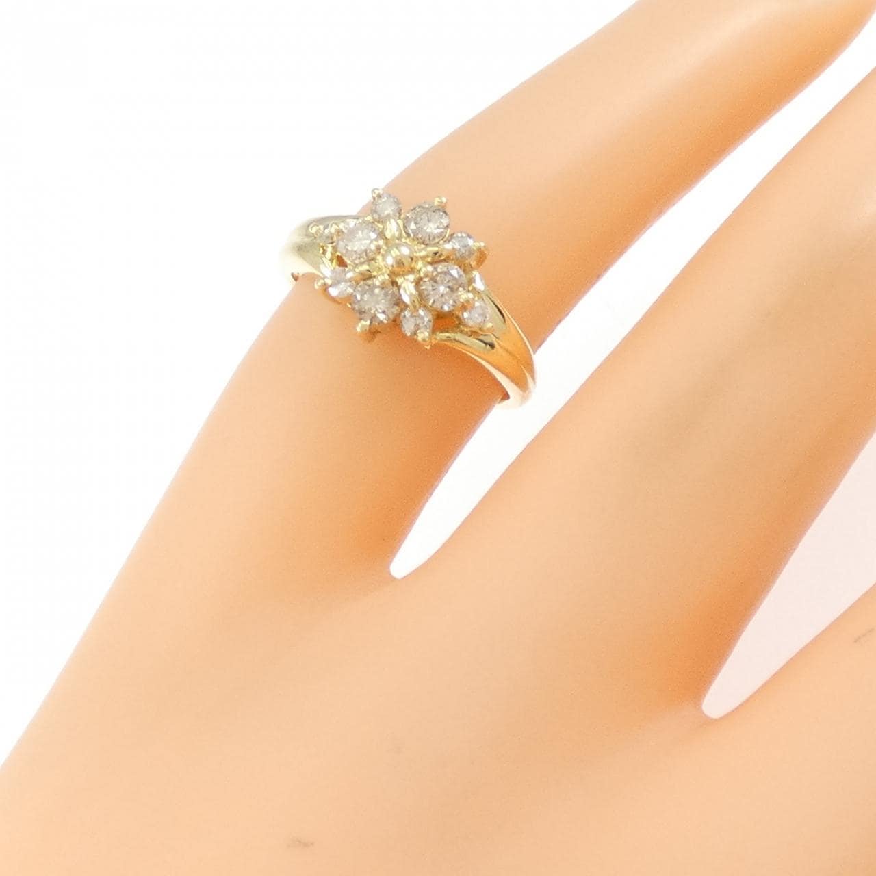 K18YG ダイヤモンド ピンキーリング 0.35CT