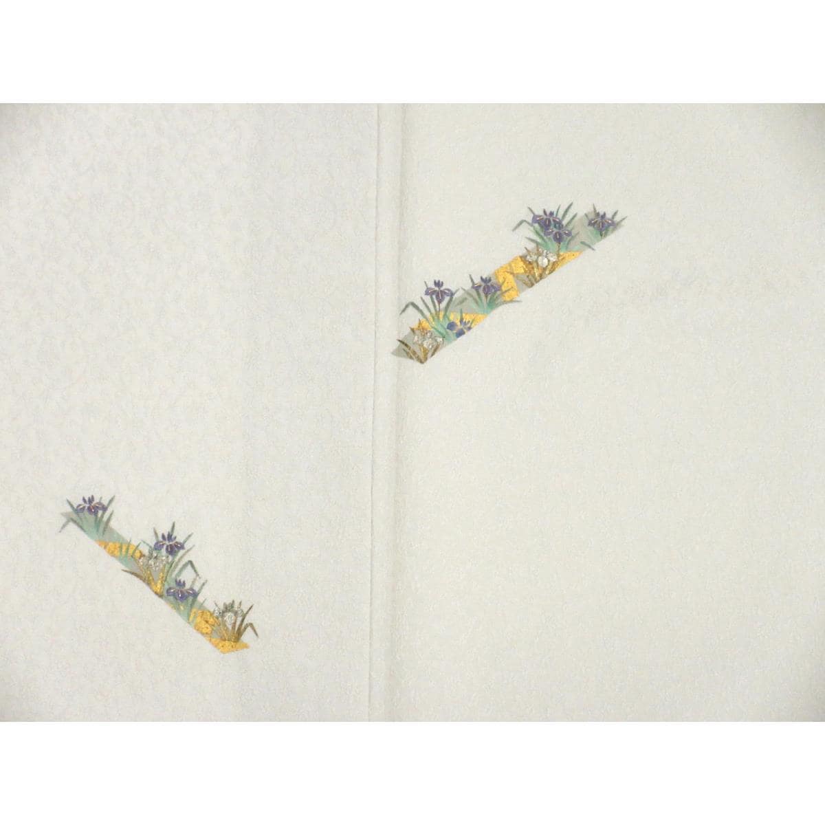 単衣　訪問着　友禅金彩加工　刺繍入り　身幅Ｌ寸