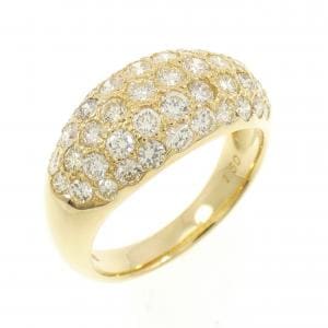 K18YG パヴェ ダイヤモンド リング 1.50CT