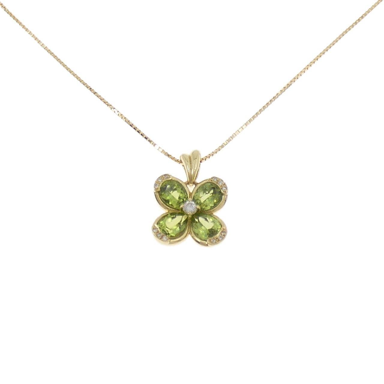 K18YG ペリドット ネックレス 4.73CT
