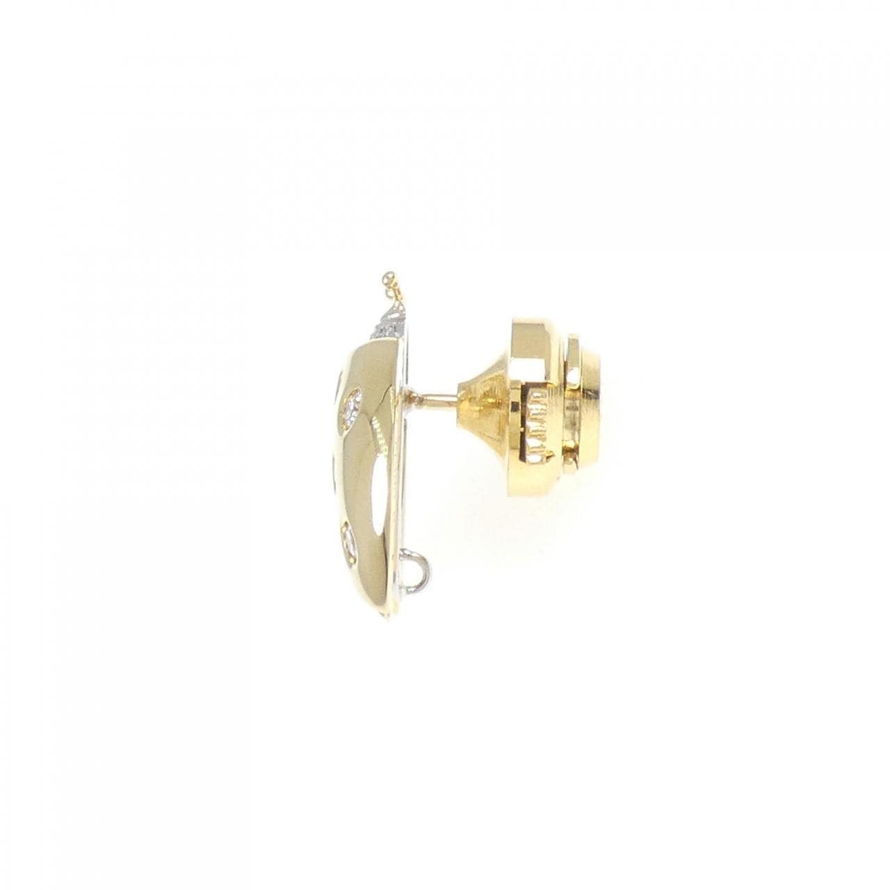 K18YG/PT900 テントウムシ ダイヤモンド ブローチ 0.25CT