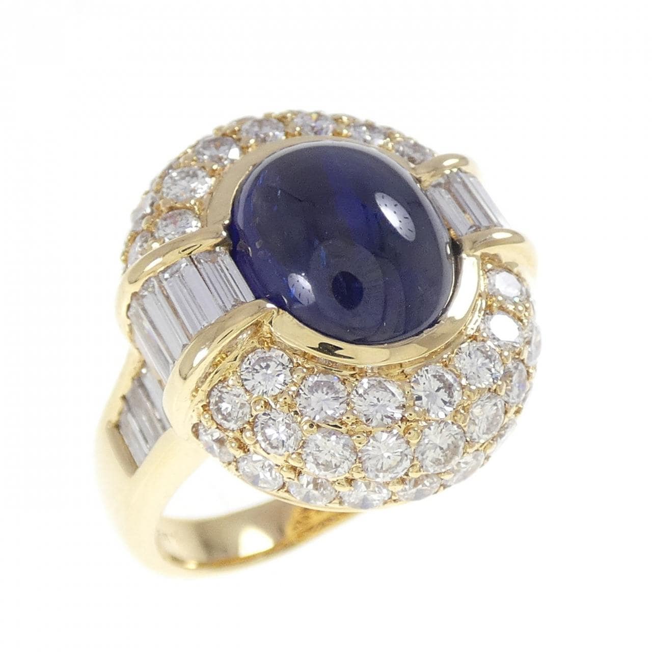 K18YG サファイヤ リング 8.69CT