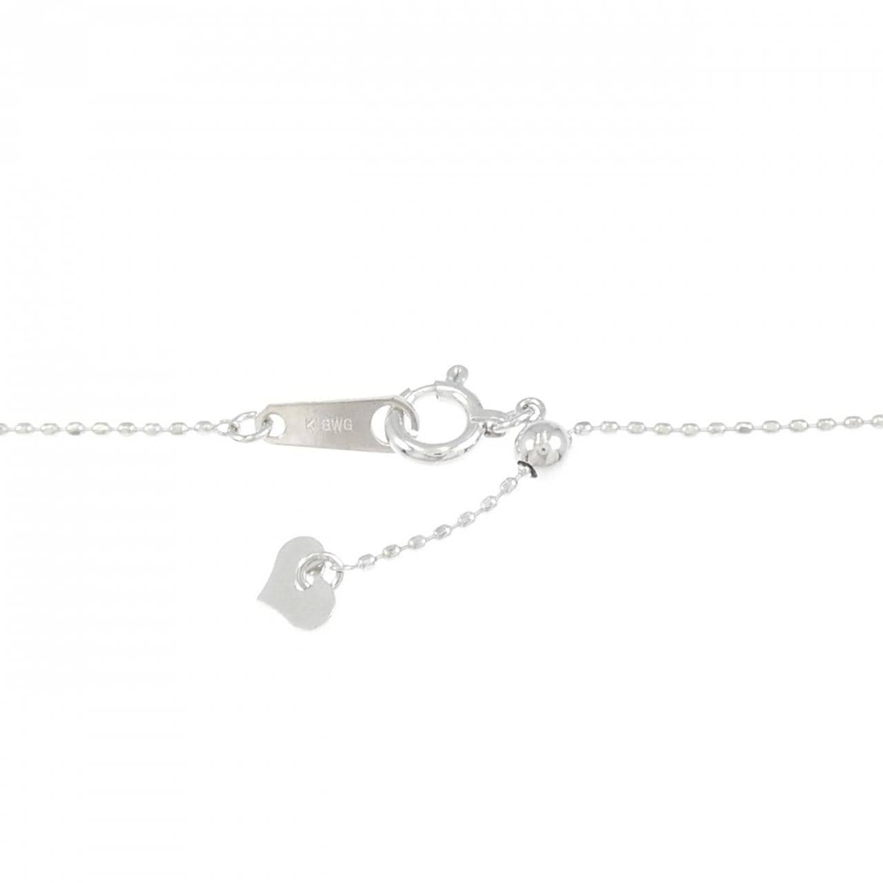 K18WG ボール チェーンネックレス