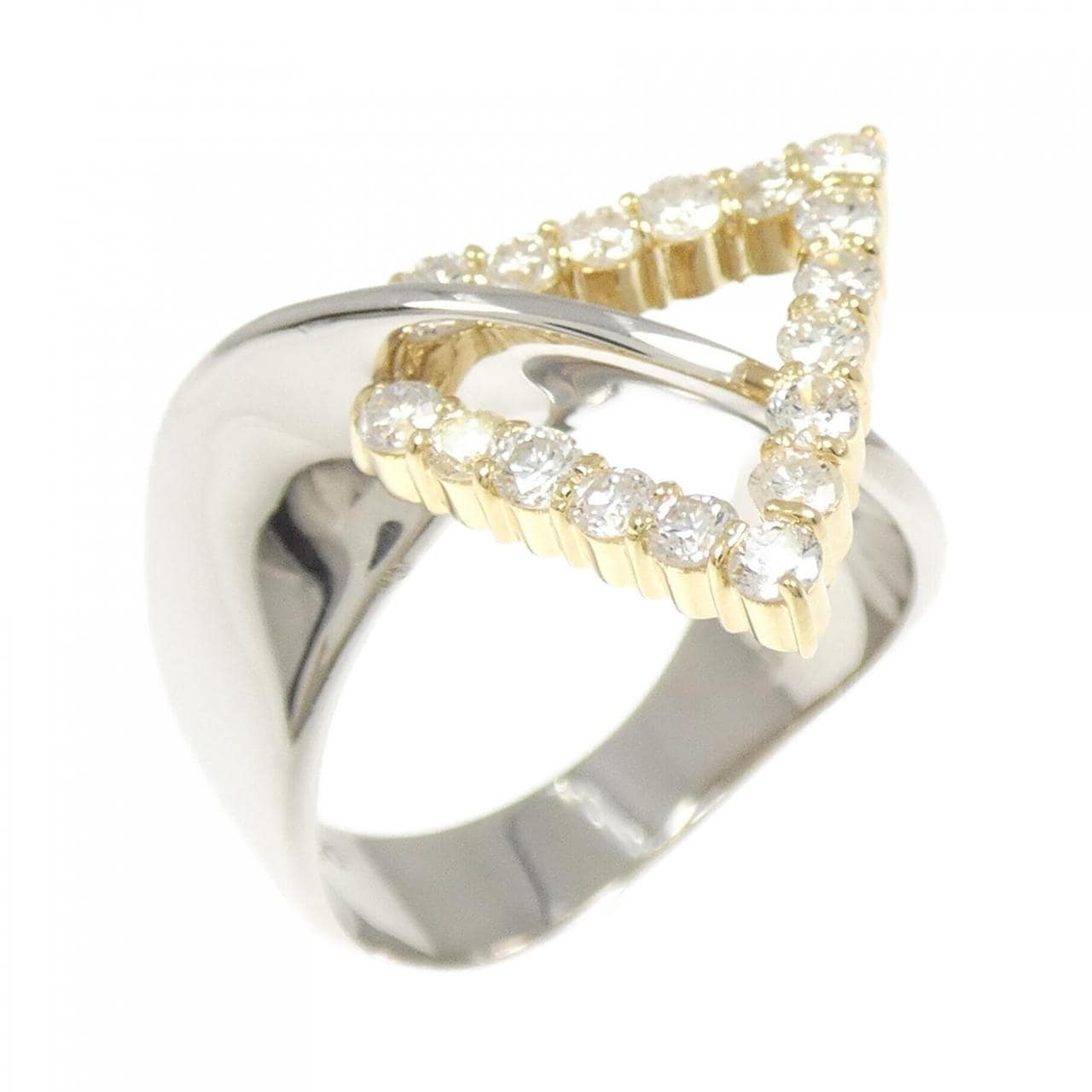 PT900/K18YG ダイヤモンド リング 0.60CT