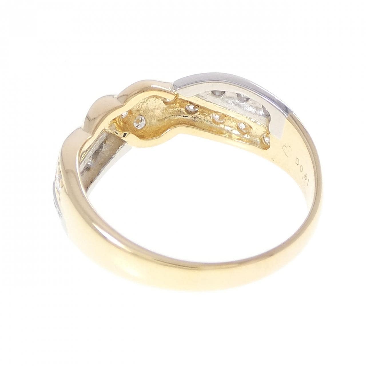 K18YG/PT900 ダイヤモンド リング 0.41CT