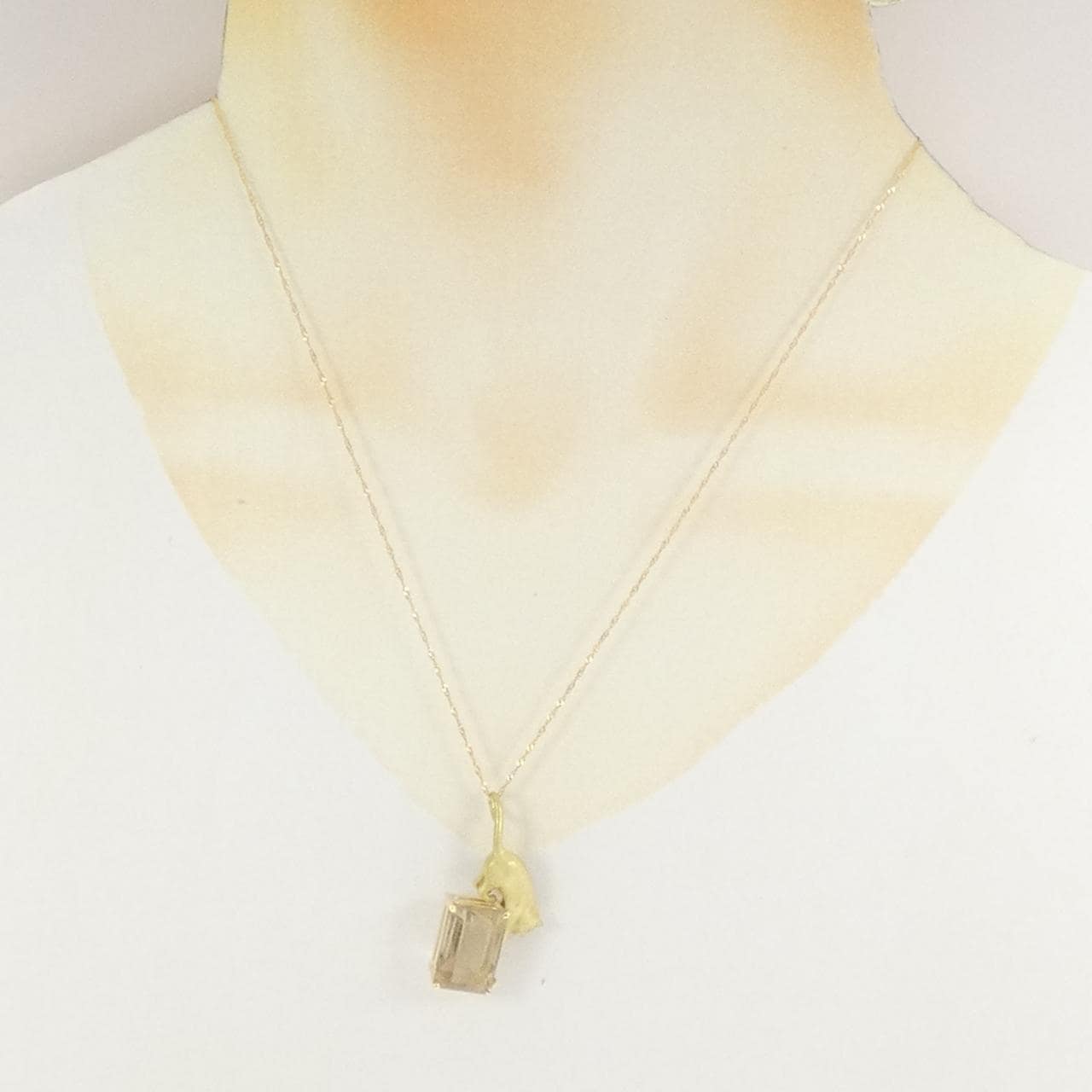 K18YG キャット ルチルクオーツ ネックレス 7.00CT