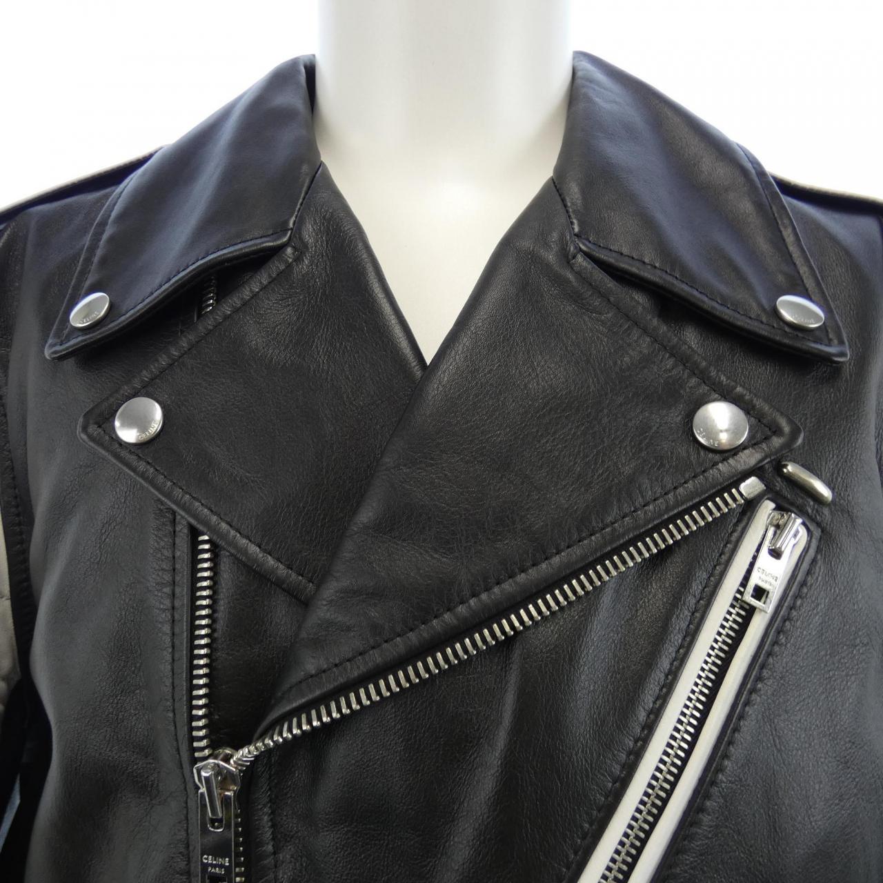 セリーヌ CELINE レザーライダースジャケット