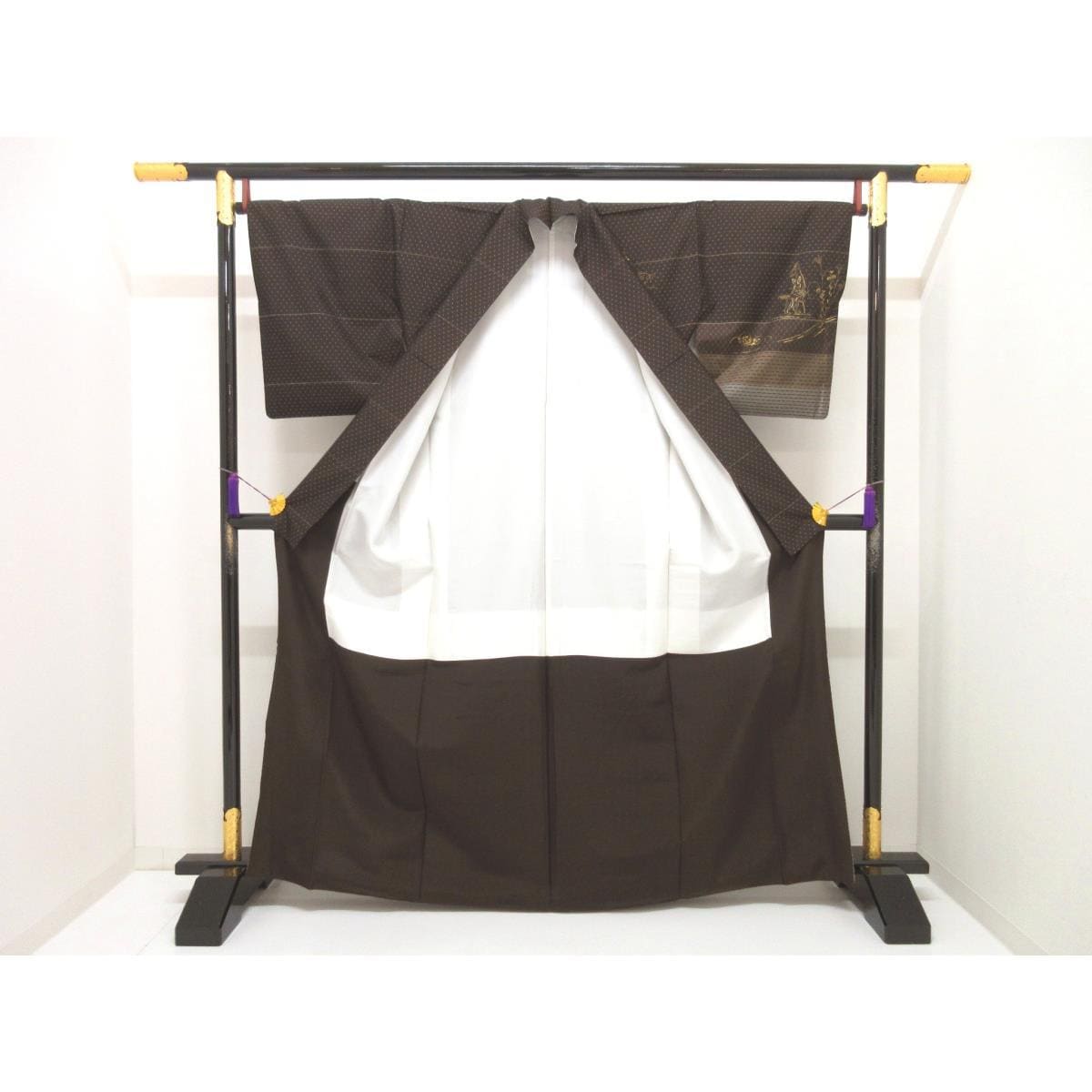 訪問着　鳥獣戯画【横双大島紬】