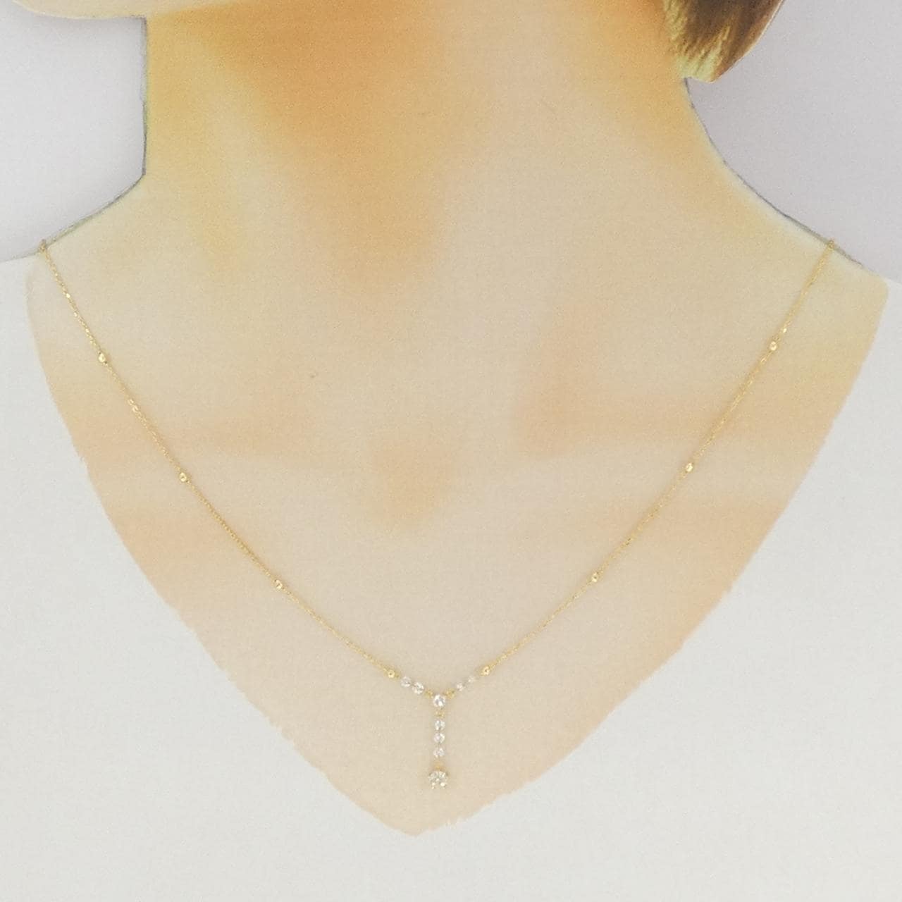 K18YG ダイヤモンド ネックレス 0.166CT
