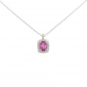 【新品】PT900/PT850 ルビー ネックレス 0.59CT