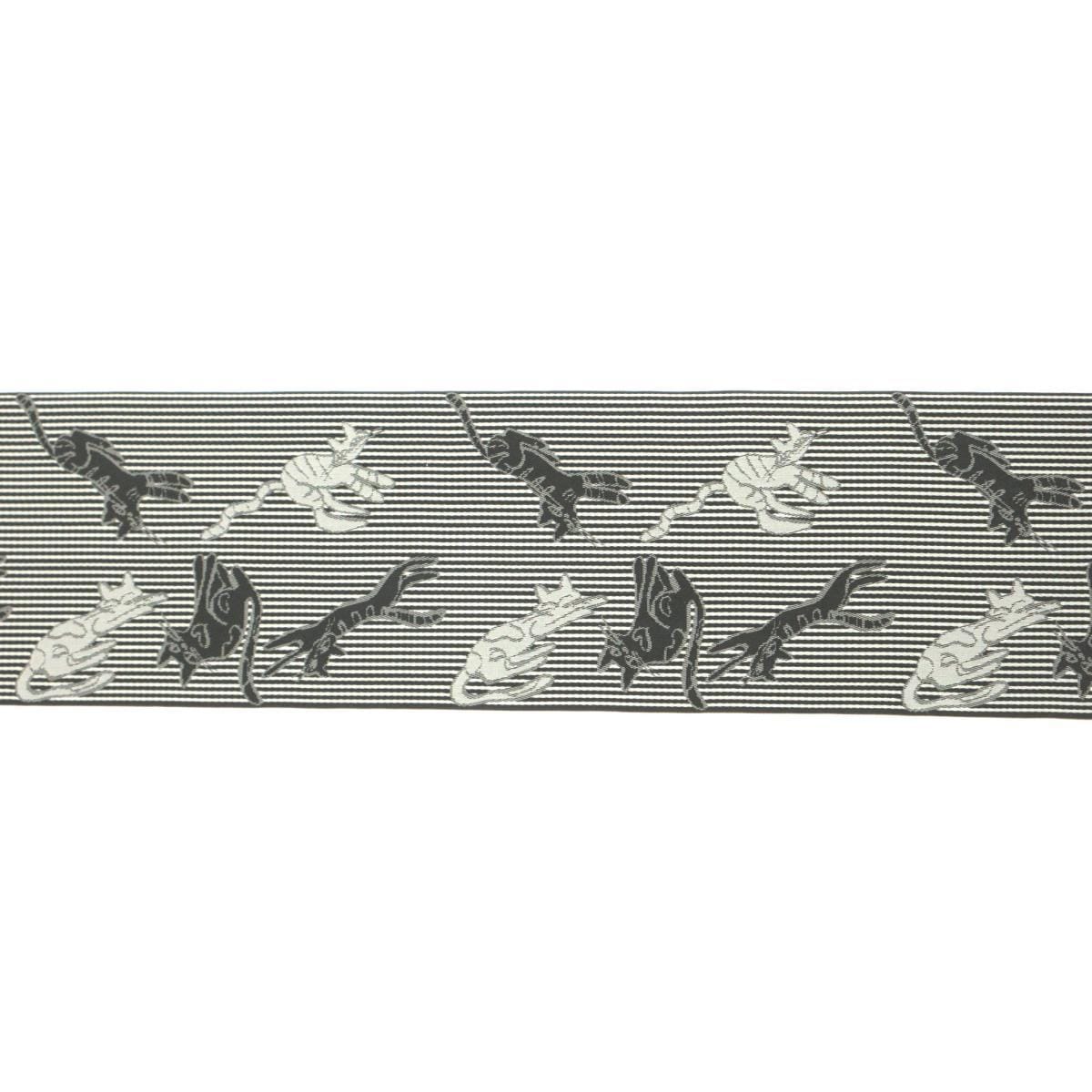 【新品】半幅帯　猫