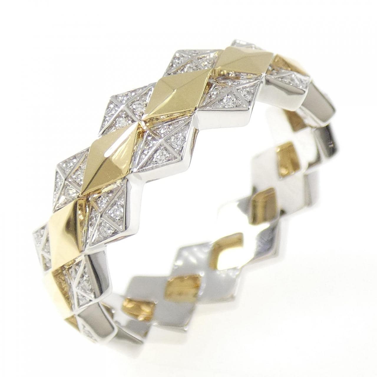 K18YG/K18WG ダイヤモンド リング 0.28CT