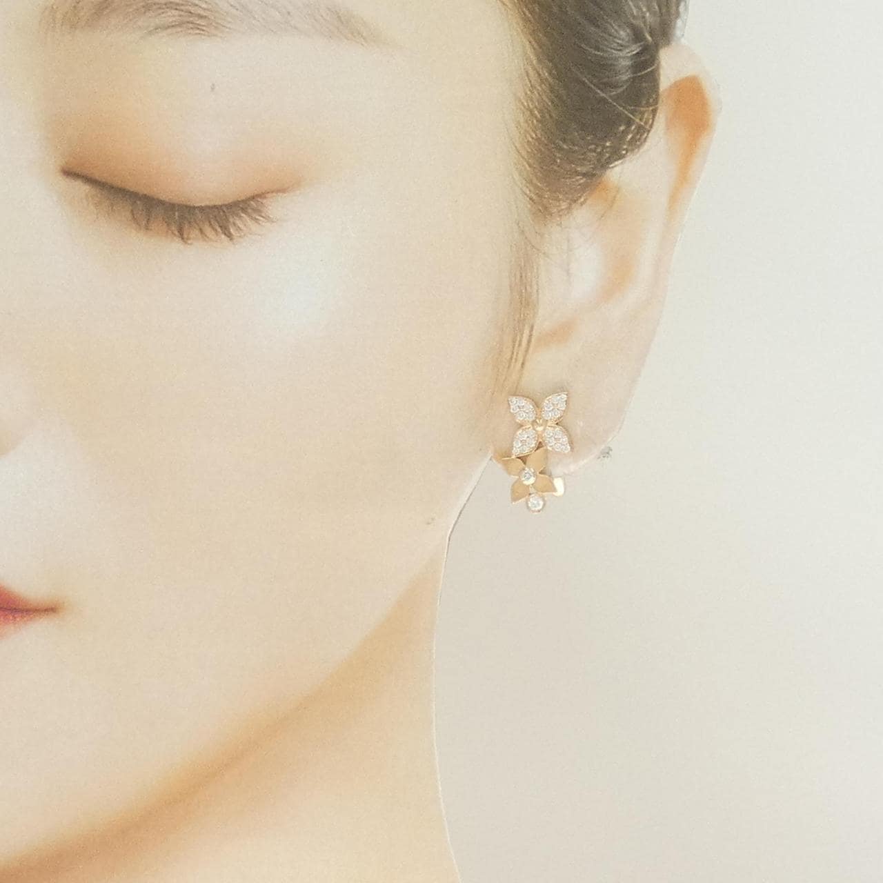 ルイヴィトン ブックル ドレイユ スターブロッサム ドゥーブル ピアス 片耳