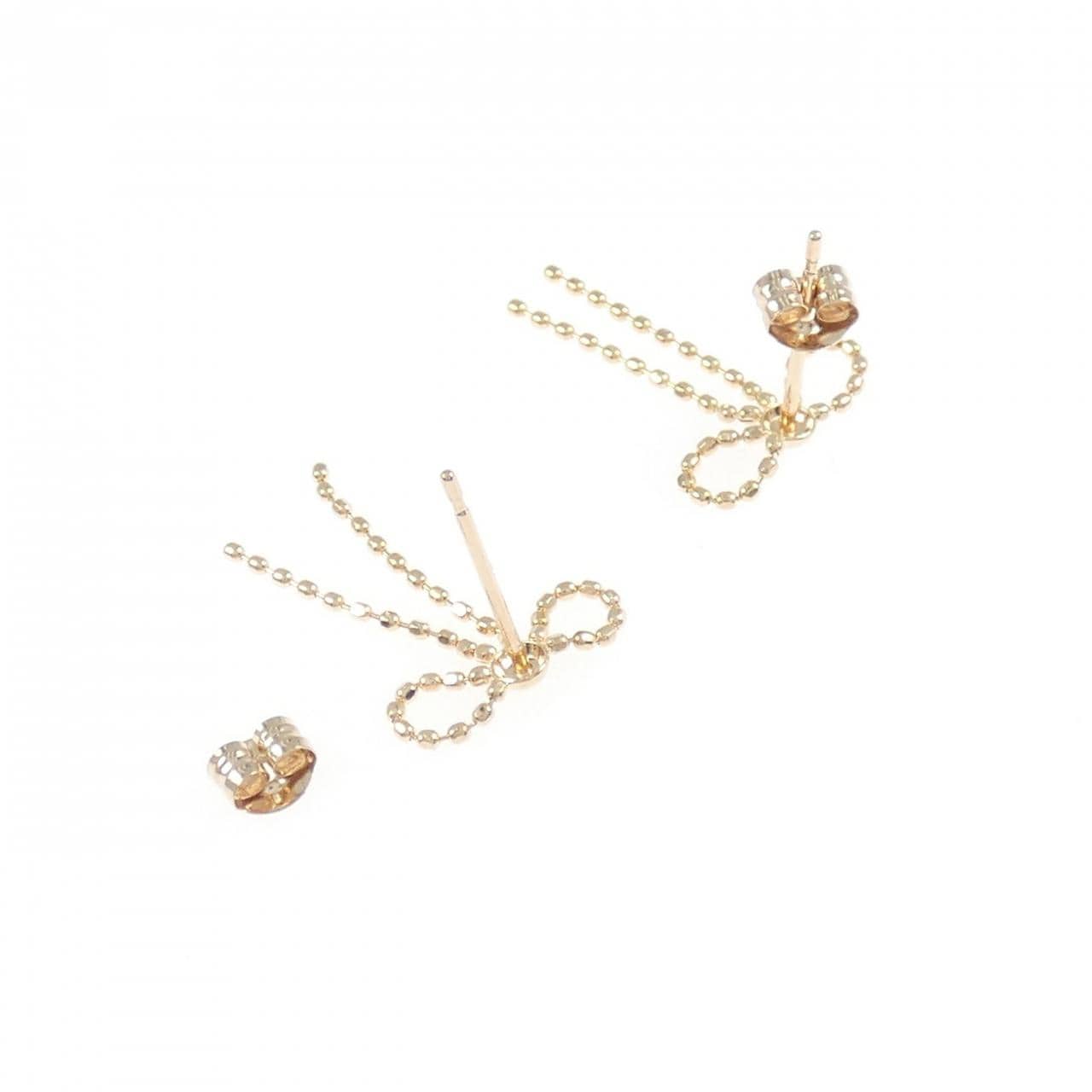 K18PG リボン ピアス