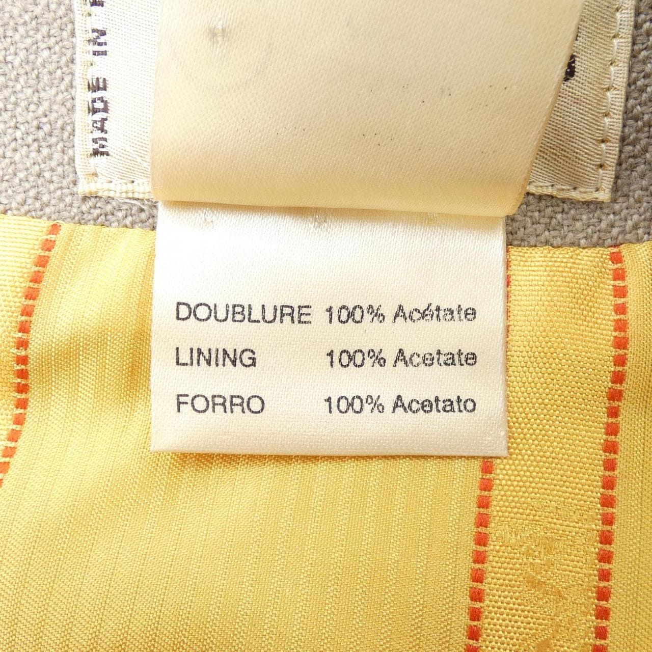 【ヴィンテージ】エルメス HERMES ホルンボタン ノーカラージャケット