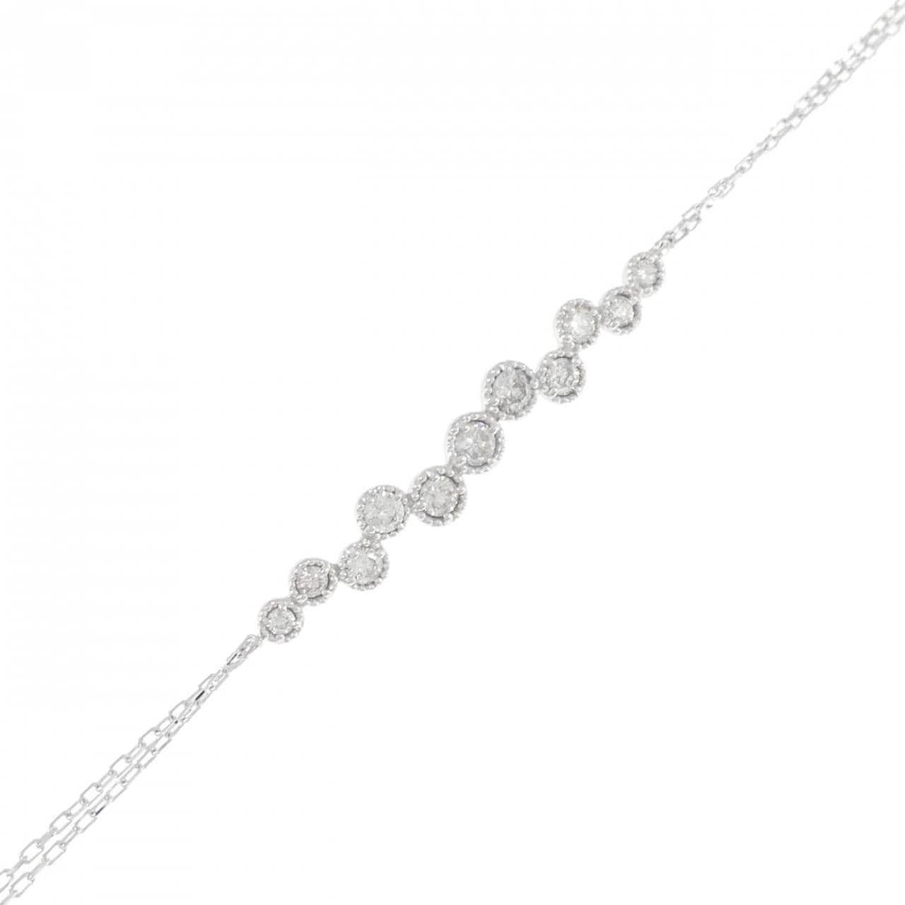 K18WG Diamond bracelet 0.30CT