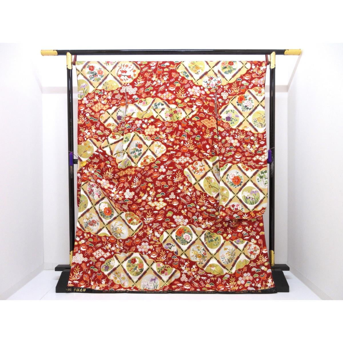 【未使用品】振袖　友禅金彩加工