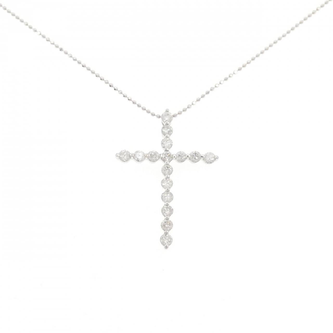 K18WG ダイヤモンド ネックレス 1.00CT