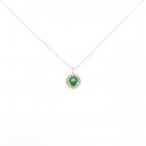 【新品】K18YG エメラルド ネックレス 0.10CT